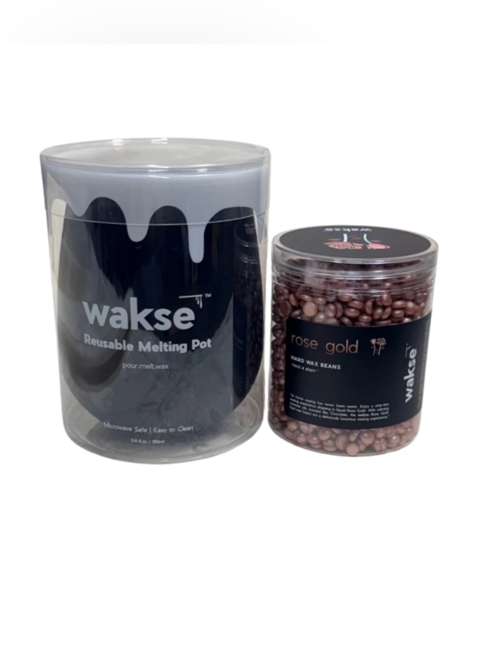 Wakse Rose Gold Wax Beads & Melting Pot